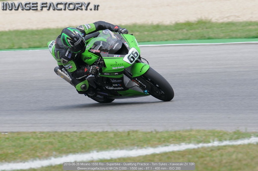 2010-06-26 Misano 1556 Rio - Superbike - Qualifyng Practice - Tom Sykes - Kawasaki ZX 10R